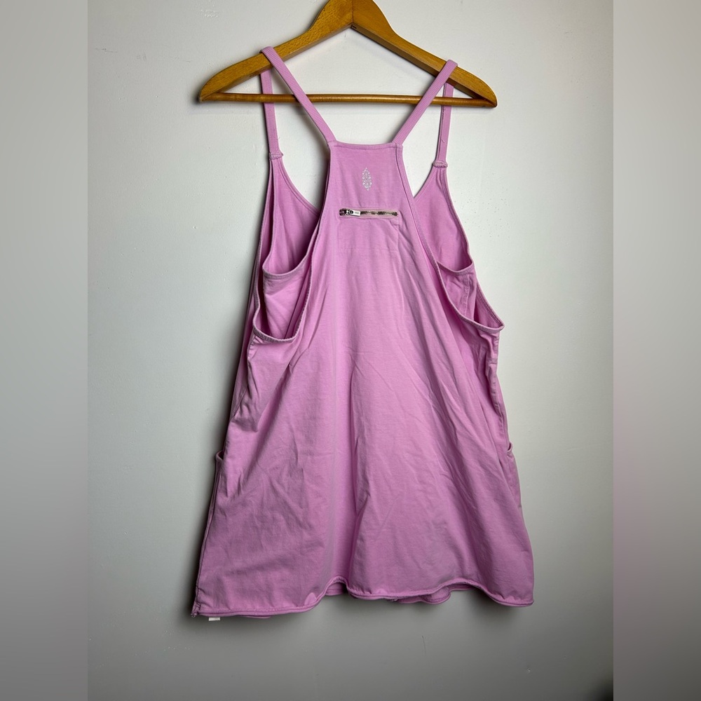 Fp Movement by Free people L Hot Shot Mini dress Romper Pink lightweight stretch - Picture 3 of 15